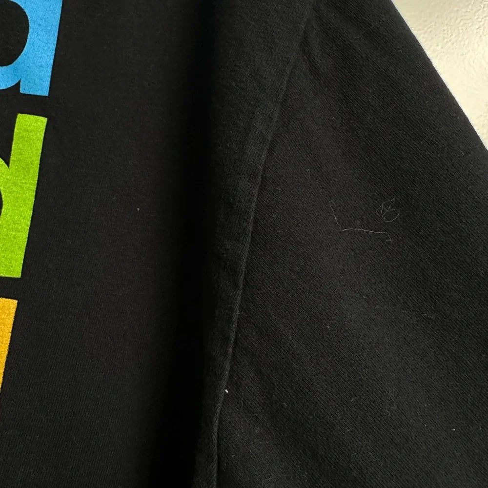Men’s L Black Official Polaroid T-shirt With The Word “Polaroid” Written 5 Times - Picture 6 of 16